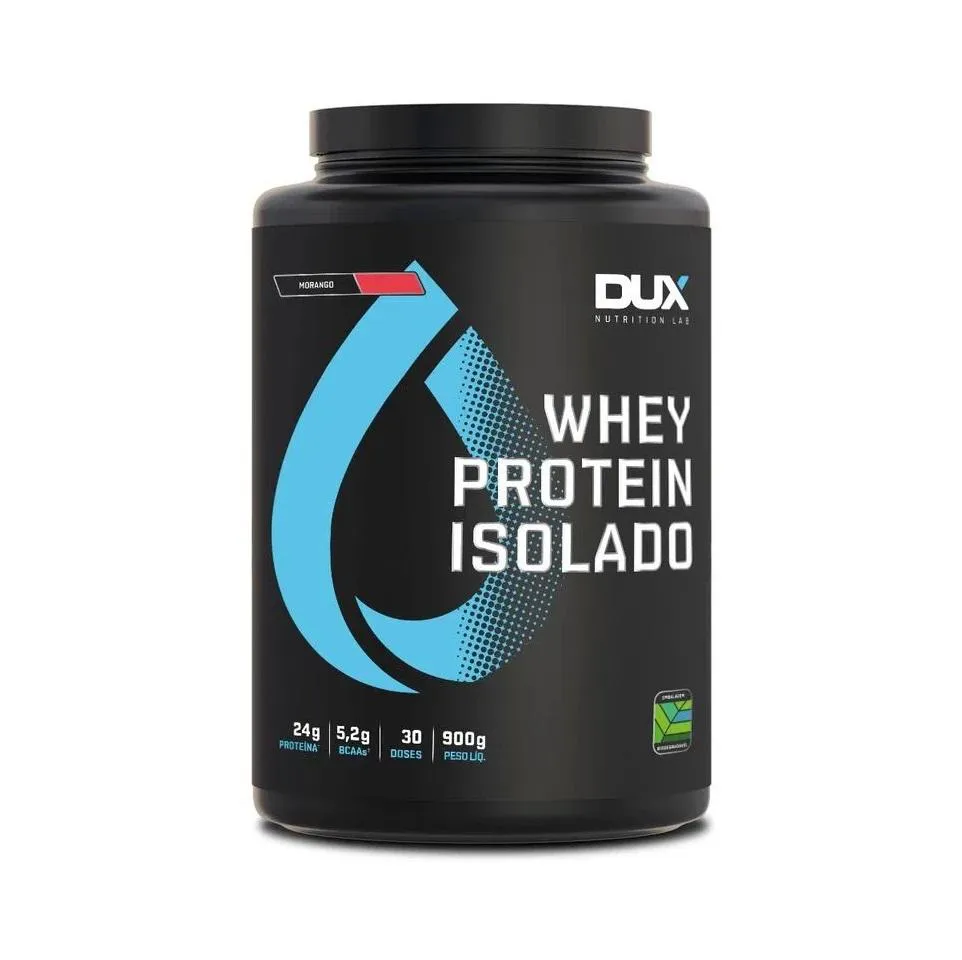 WHEY PROTEIN ISOLADO POTE (900G) - SABOR: MORANGO