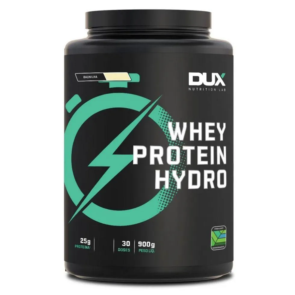 WHEY PROTEIN HIDROLISADO POTE (900G) - SABOR: BAUNILHA