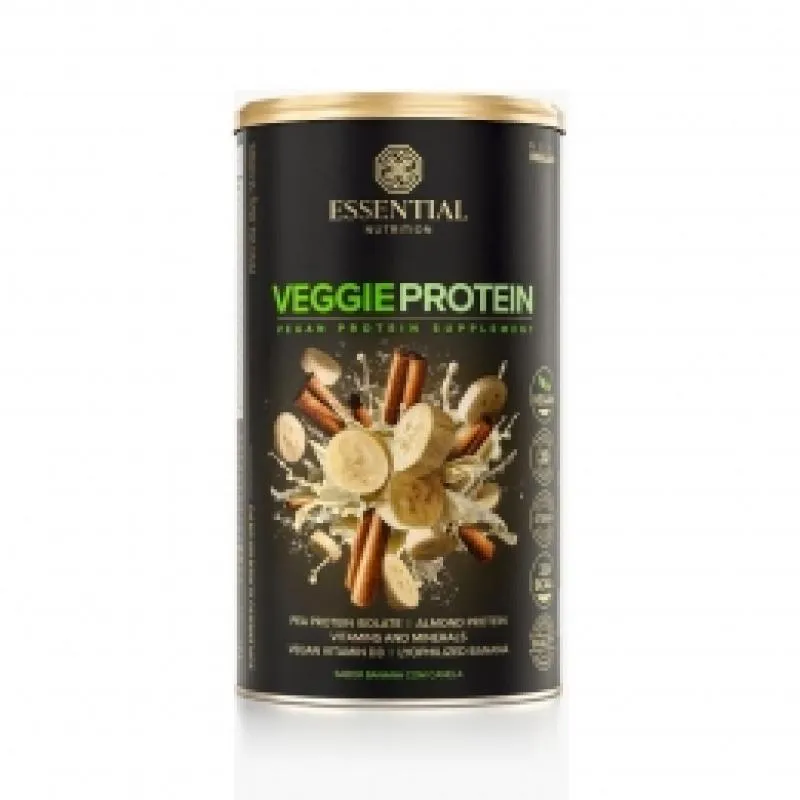 VEGGIE PROTEIN 100% VEGETAL LATA - SABOR: BANANA C/ CANELA (462G)