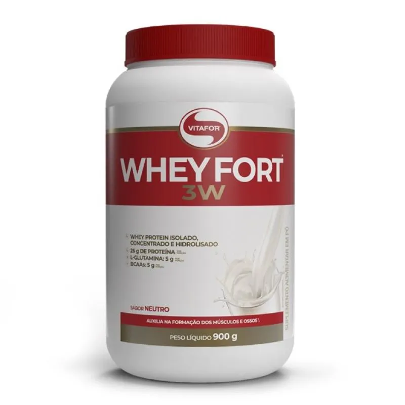 WHEY FORT 3W (900G) - SABOR: NEUTRO