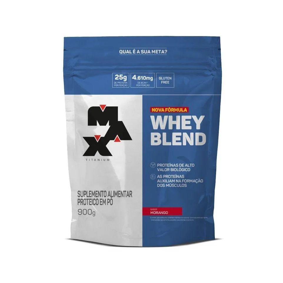 WHEY BLEND REFIL (900G) - SABOR: MORANGO