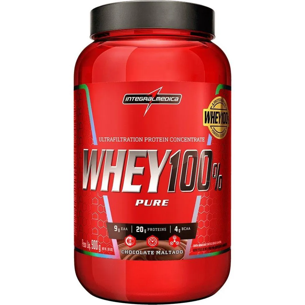 WHEY 100% PURE POTE (907G) - SABOR: CHOCOLATE MALTADO (900G)