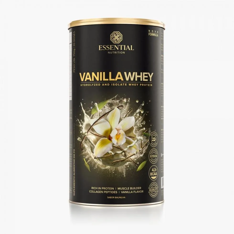 VANILLA WHEY HYDROLIZED (750G) - SABOR: BAUNILHA