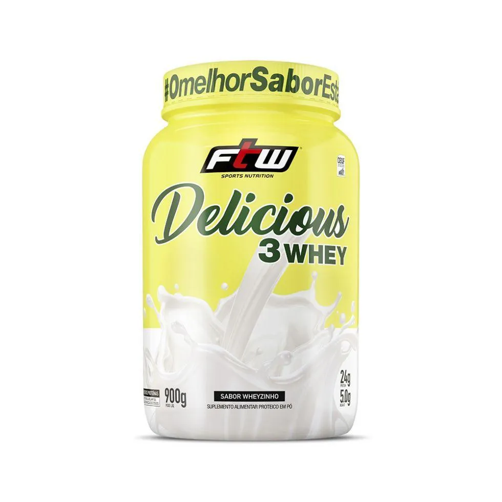 DELICIOUS 3WHEY (900G) - SABOR: WHEYZINHO (NATURAL)