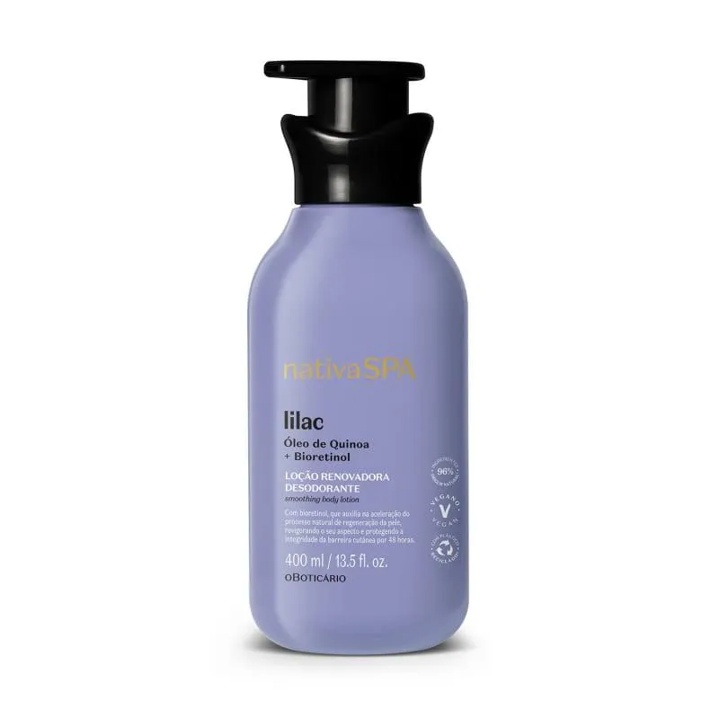 O BOTICARIO NATIVA SPA LILAC LOÇÃO DES HIDRATANTE 400ML