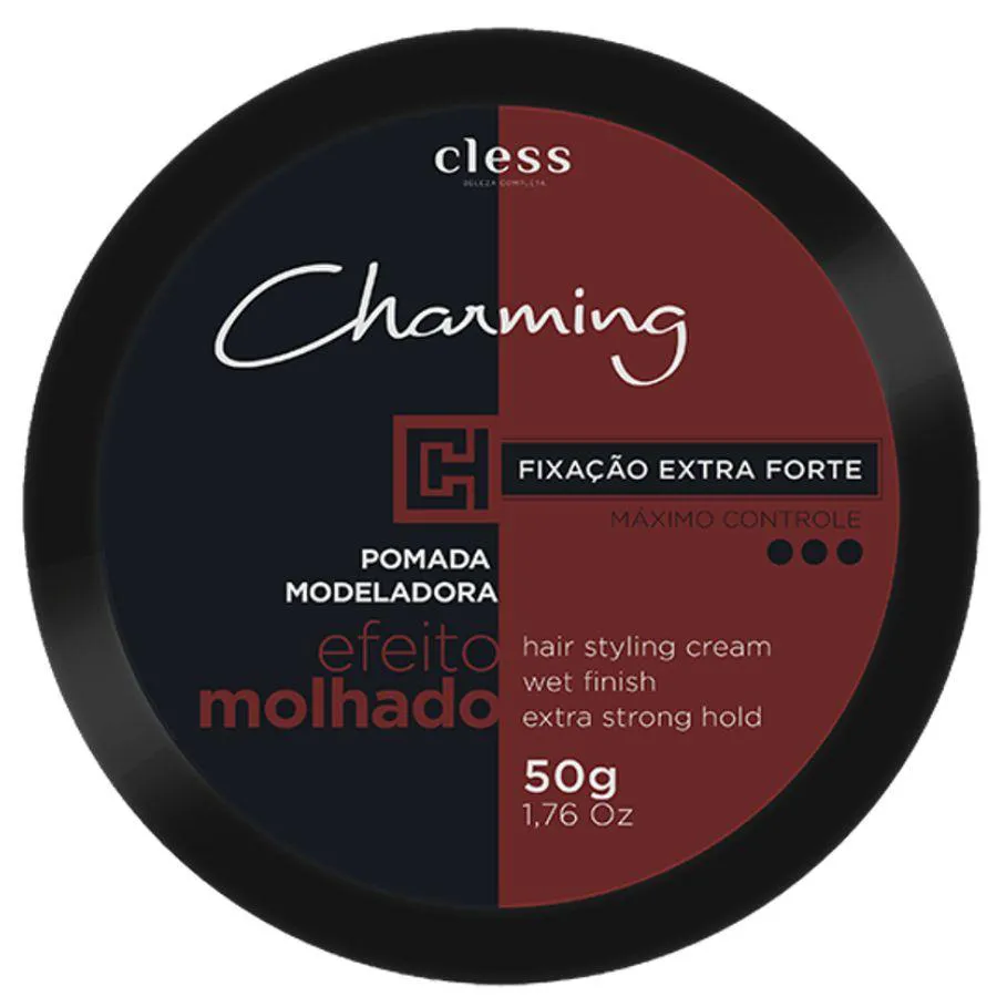 POMADA MODELADORA CHARMING EXTRA FORTE EFEITO MOLHADO 50G - CLESS