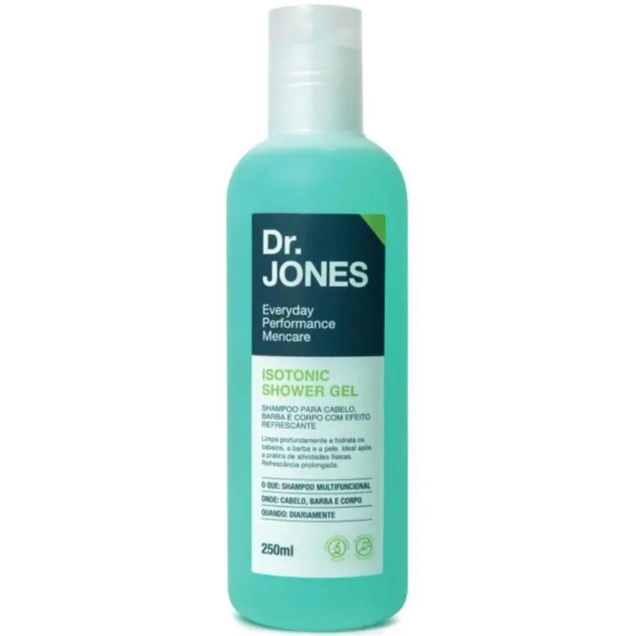 SHAMPOO PARA CABELO BARBA E CORPO ISOTONIC SHOWER GEL 250ML - DR. JONES