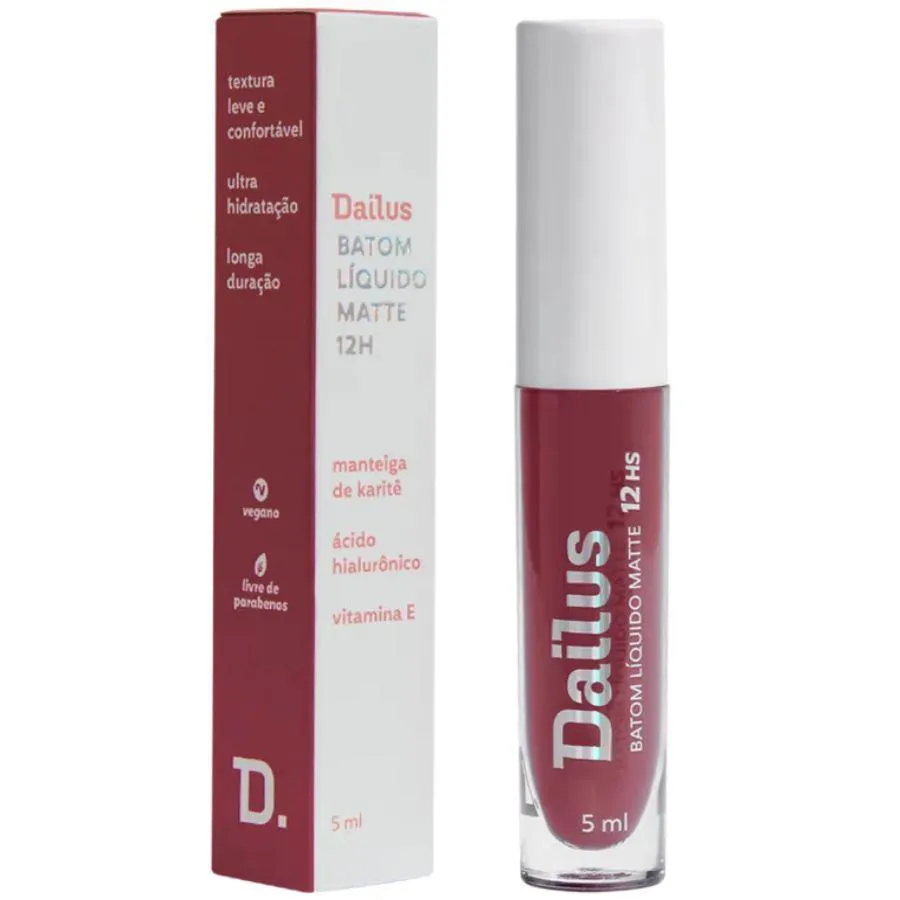 BATOM LíQUIDO MATTE 12HRS MARSALA 5ML - DAILUS
