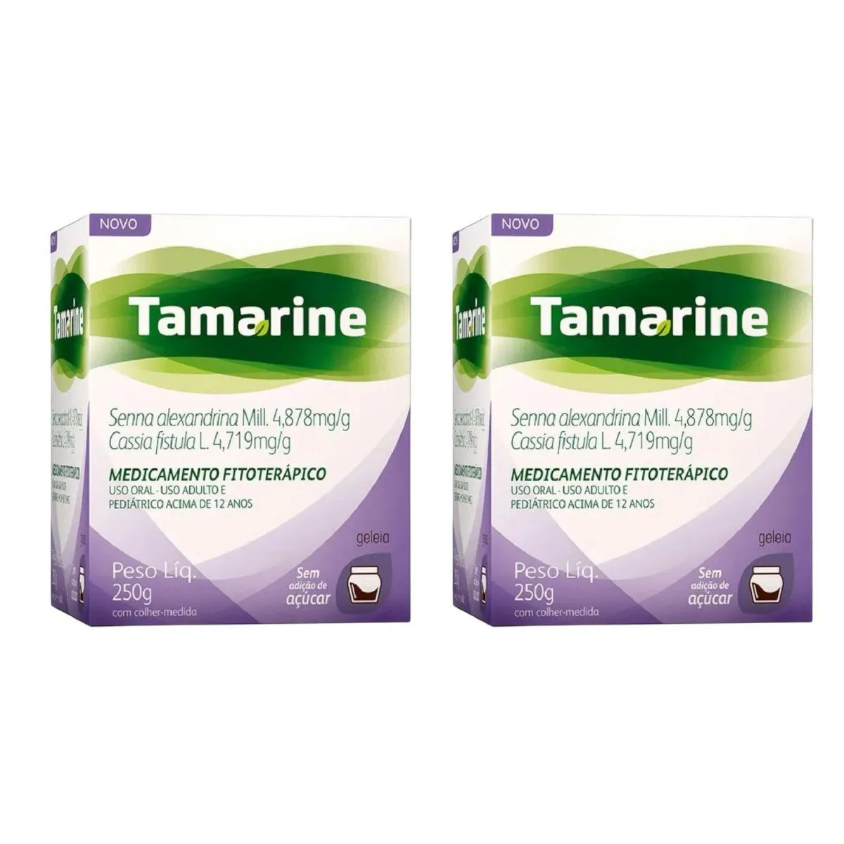 2 POTES TAMARINE GELEIA 250G EQUILíBRIO INTESTINAL NATURAL