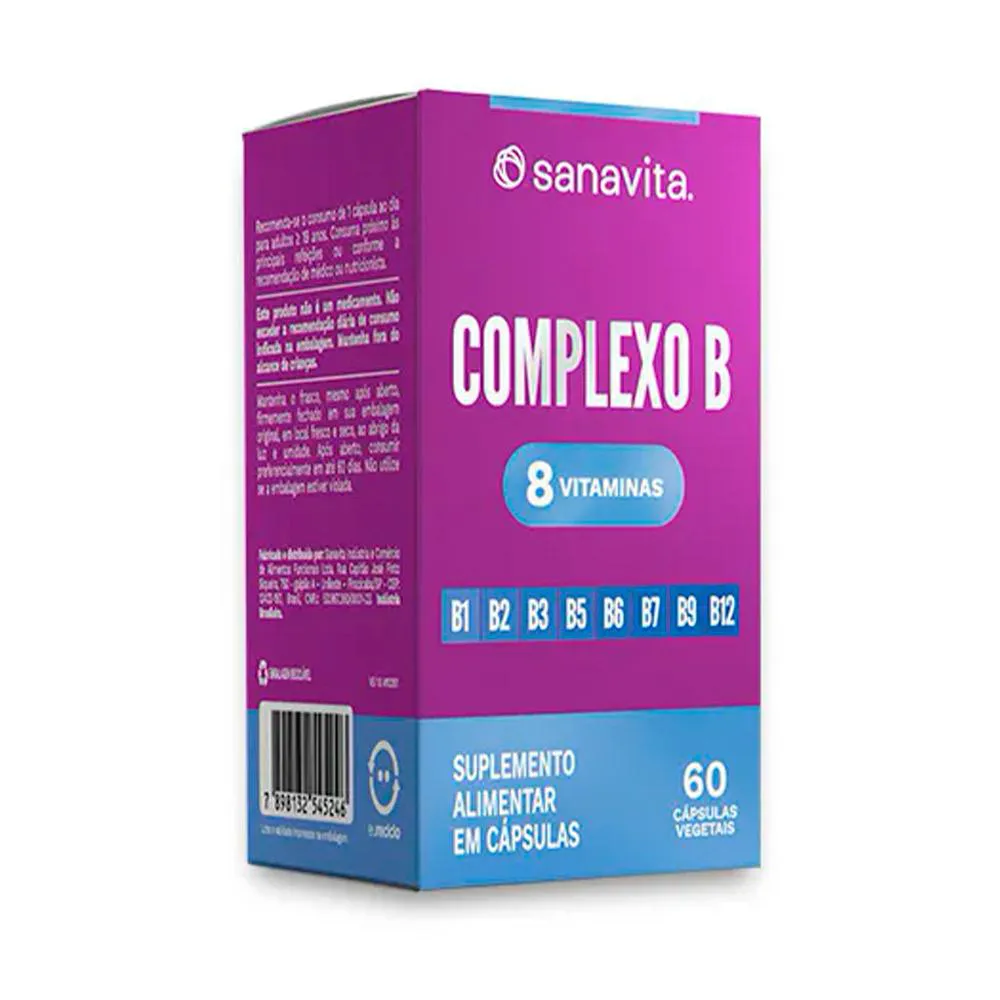 SUPLEMENTO VITAMINICO COMPLEXO B 60 CAPSULAS SANAVITA