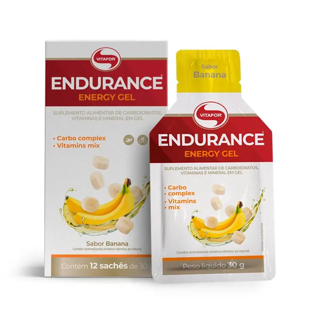 ENDURANCE ENERGY GEL VITAFOR CAIXA 12 SACHêS BANANA