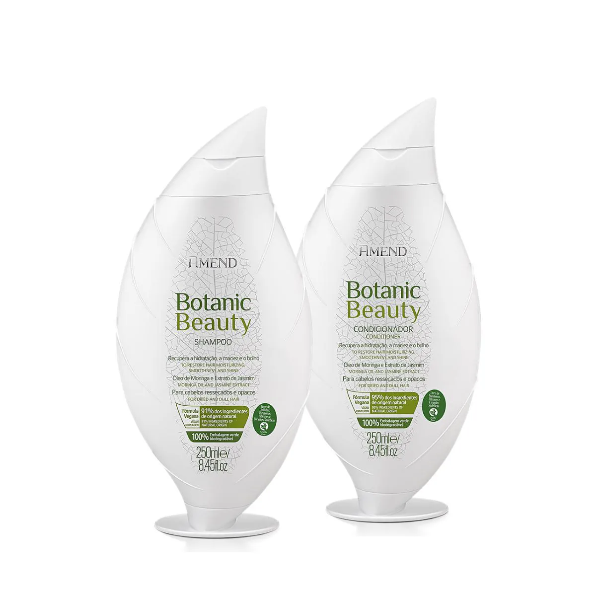 KIT SHAMPOO, CONDICIONADOR BOTANIC BEAUTY ÓLEO DE MORINGA - AMEND