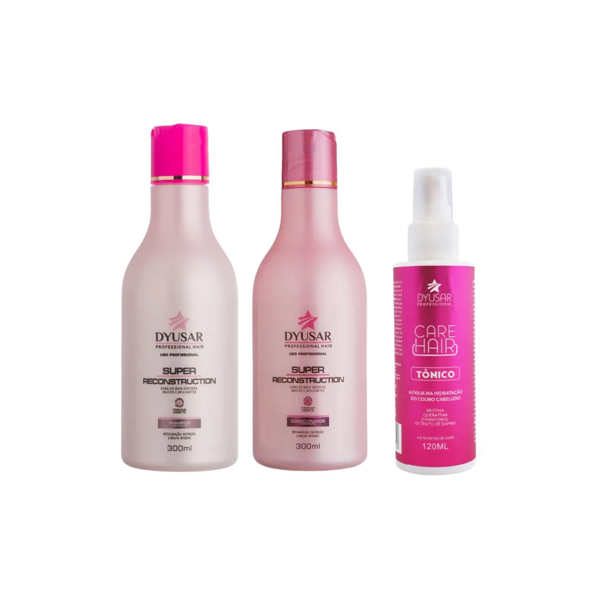 SHAMPOO E CONDICIONADOR RECONSTRUçãO P + TôNICO 120ML DYUSAR