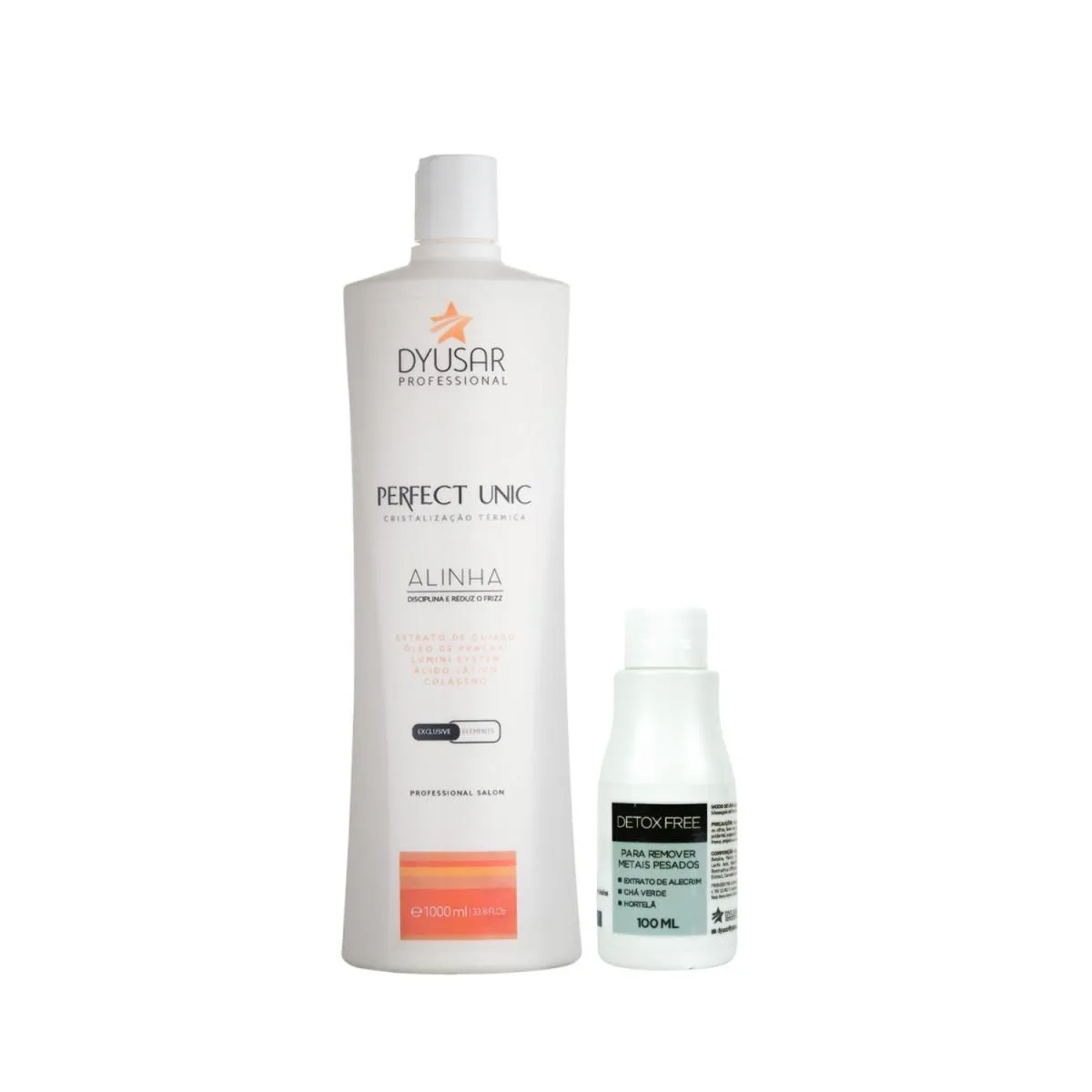 MáSCARA REESTRUTURADORA UNICPLASTIA 1L + DETOX FREE 100ML DYUSAR