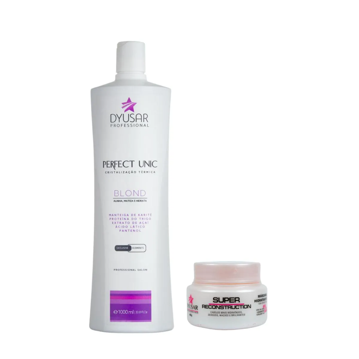MáSCARA REESTRUTURADORA UNIC. BLOND 1L + MáSC. RECONSTRUçãO 40G DYUSAR