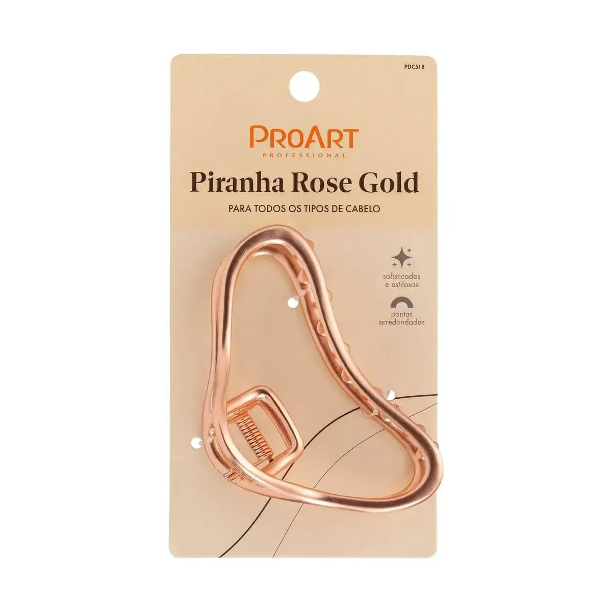 PIRANHA DE CABELO ROSE GOLD NUVEM - PROART