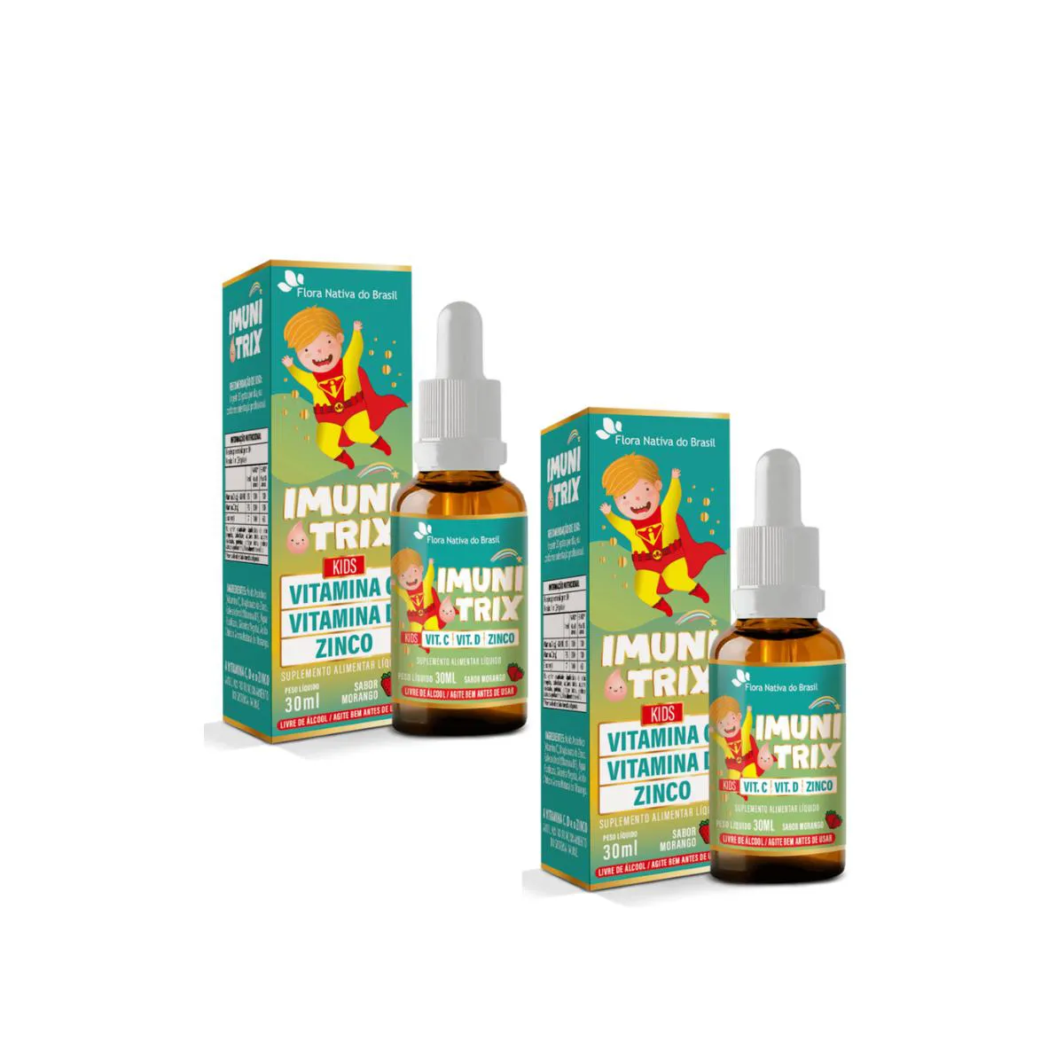 2X IMUNITRIX KIDS VITAMINA C+D+ZINCO FLORA NATIVA DO BRASIL
