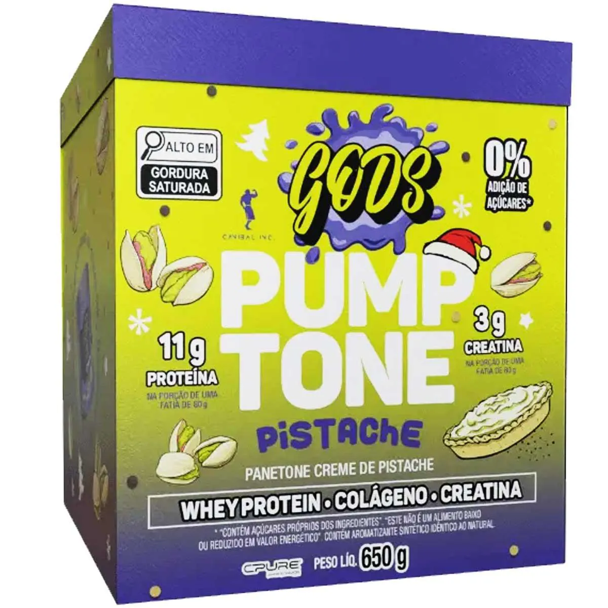 PANETONE DE WHEY PROTEIN GODS PUMPTONE 650G CREME PISTACHE