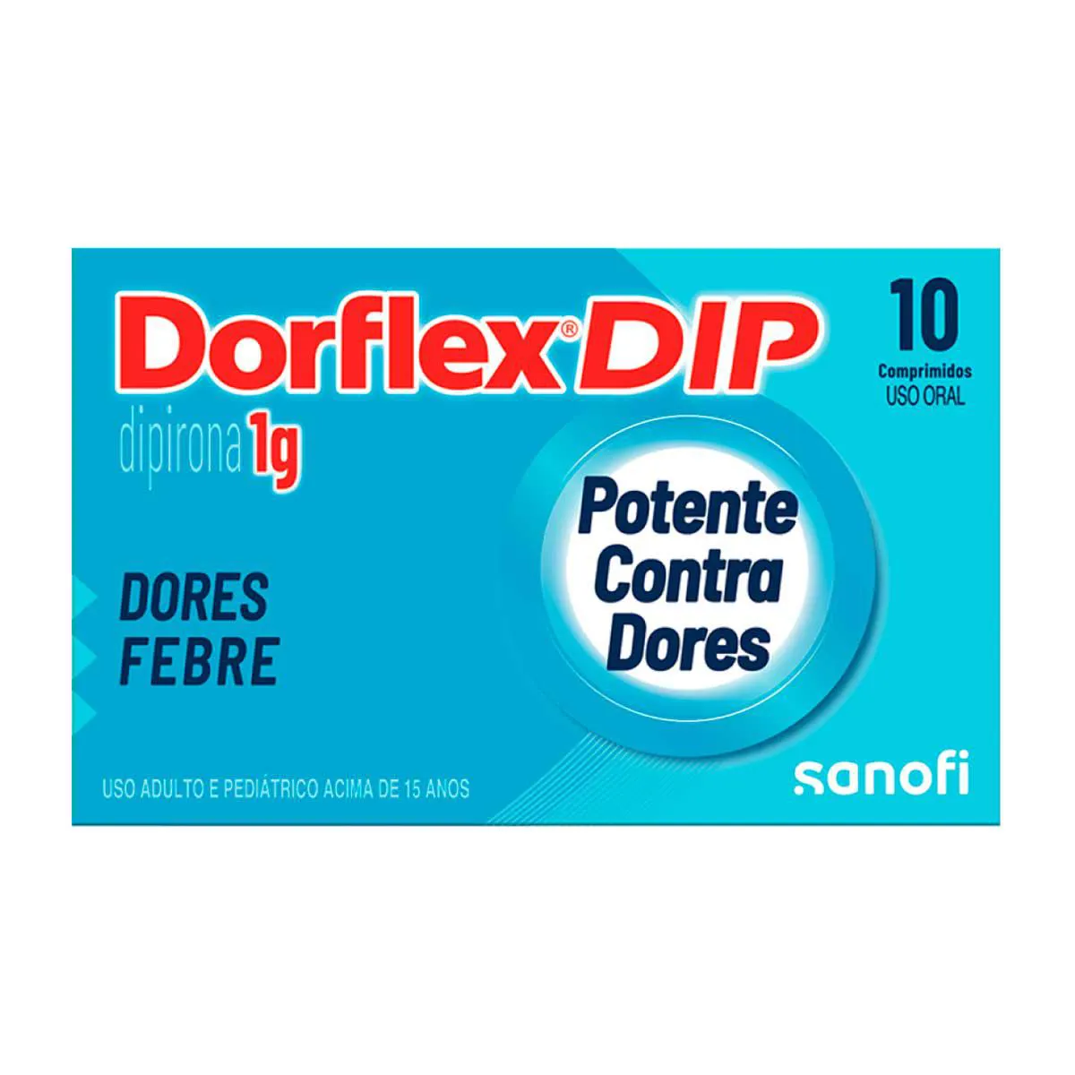 Dorflex DIP Analgésico e Antitérmico Dipirona Monoidratada 1g 10 comprimidos