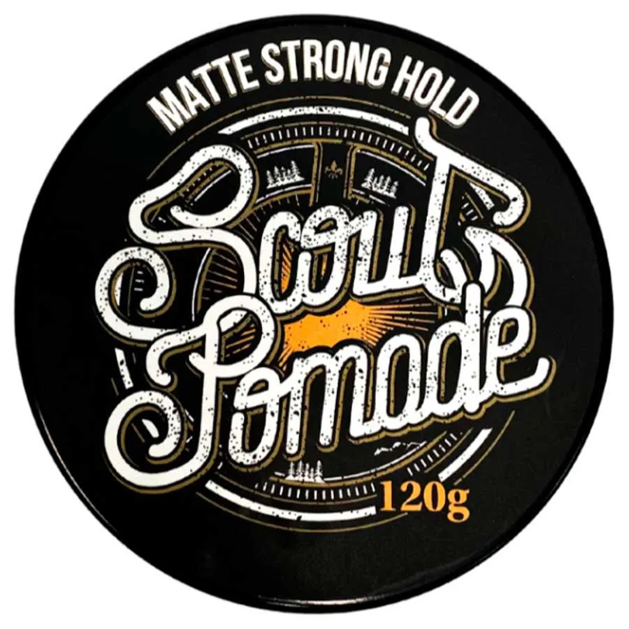 SCOUT POMADE MATTE STRONG HOLD 120G - EFEITO SECO E FORTE FIXAçãO