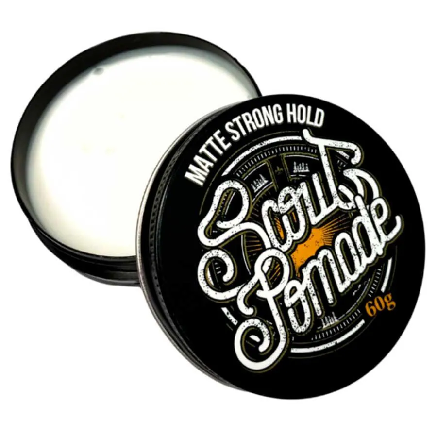 SCOUT POMADE MATTE STRONG HOLD 60G - EFEITO SECO E FORTE FIXAçãO