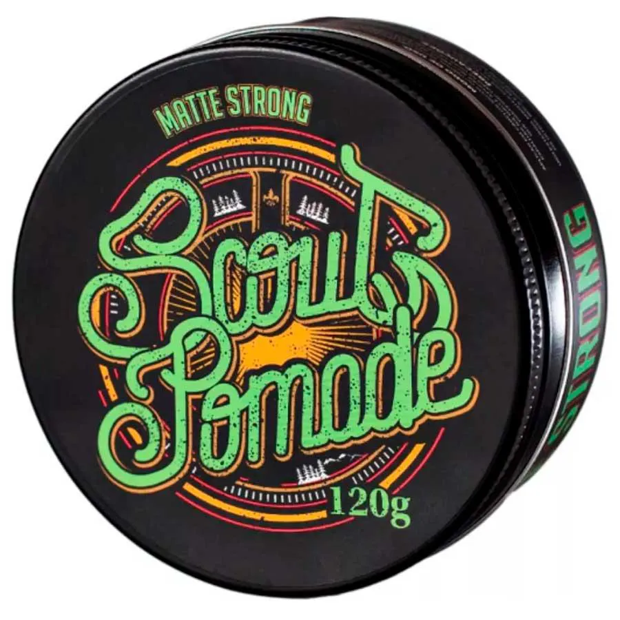 SCOUT POMADE MATTE STRONG 120G - EFEITO SECO E ALTA FIXAçãO