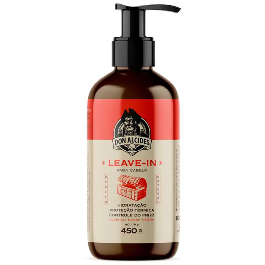 LEAVE-IN PARA CABELO 450G BARBA NEGRA COM PROTEçãO TéRMICA DON ALCIDES