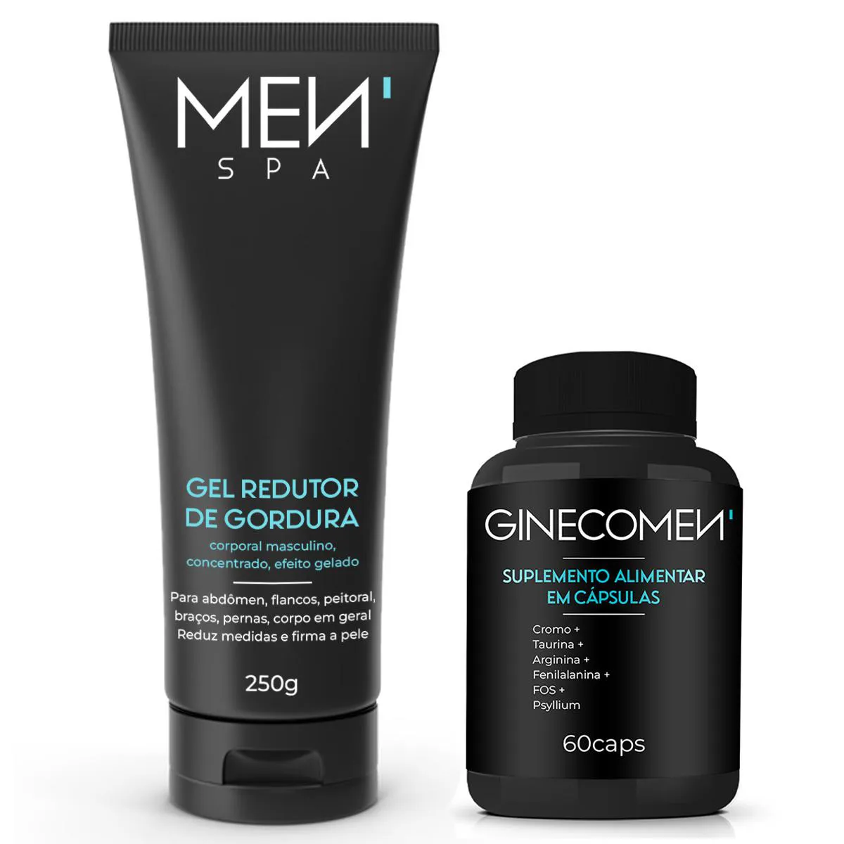 KIT GEL REDUTOR DE GINECOMASTIA + SUPLEMENTO TRATAMENTO 30 DIAS GINECOMEN