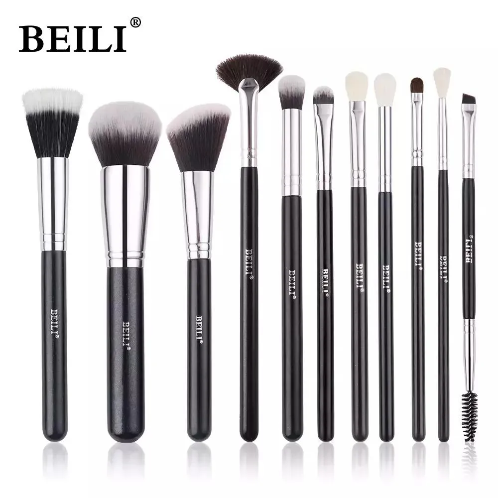 KIT PINCéIS DE MAQUIAGEM PROFISSIONAL BEILI BLUSH E SOMBRA B11pcs
