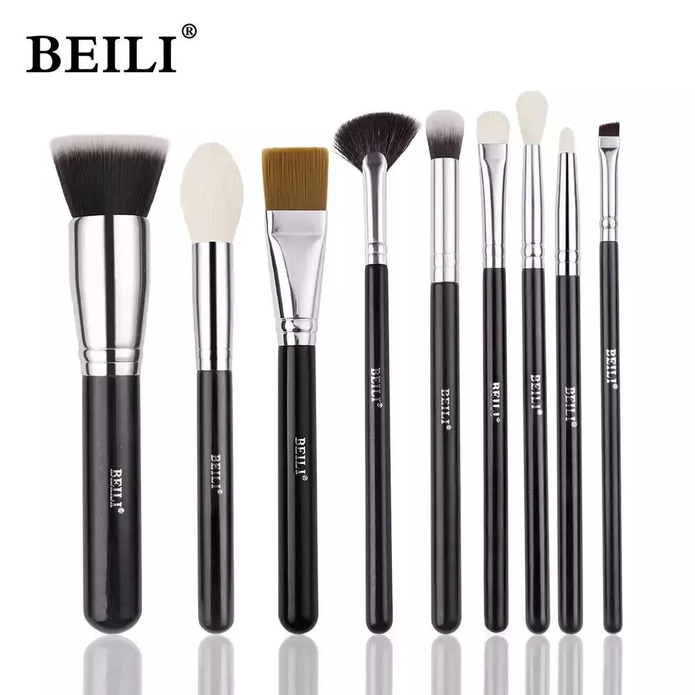 KIT PINCéIS DE MAQUIAGEM PROFISSIONAL BEILI BLUSH E SOMBRA B9pcs