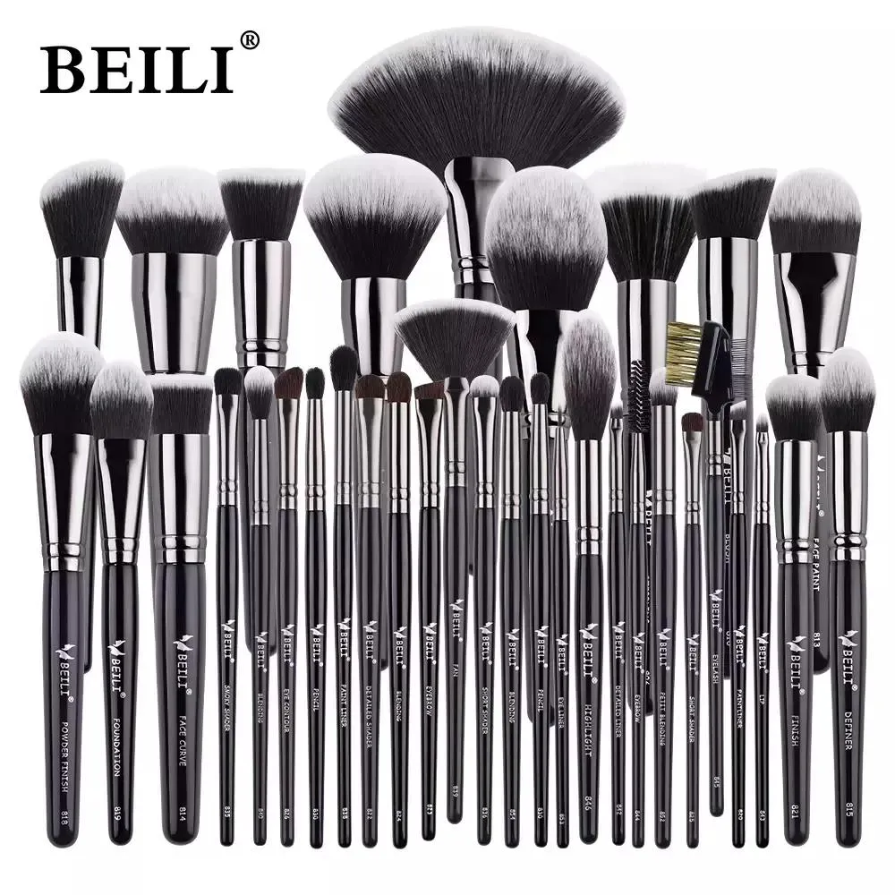 CONJUNTO DE PINCéIS MAQUIAGEM BEILI PROFISSIONAL PREMIUM, 12-35 PCS Bxs35