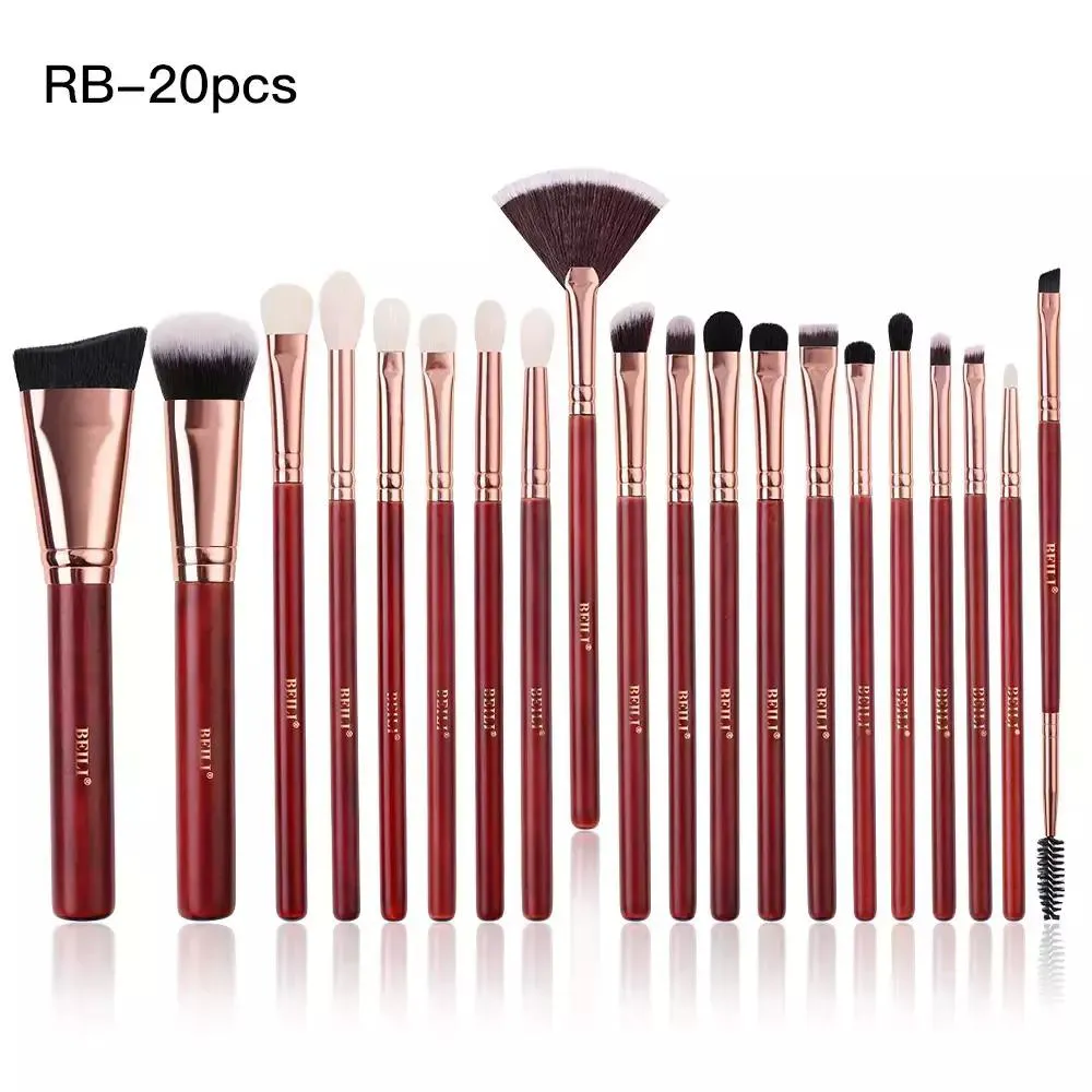 CONJUNTO DE ESCOVAS DE MAQUIAGEM BEILI-PROFESSIONAL Rb20 Peças