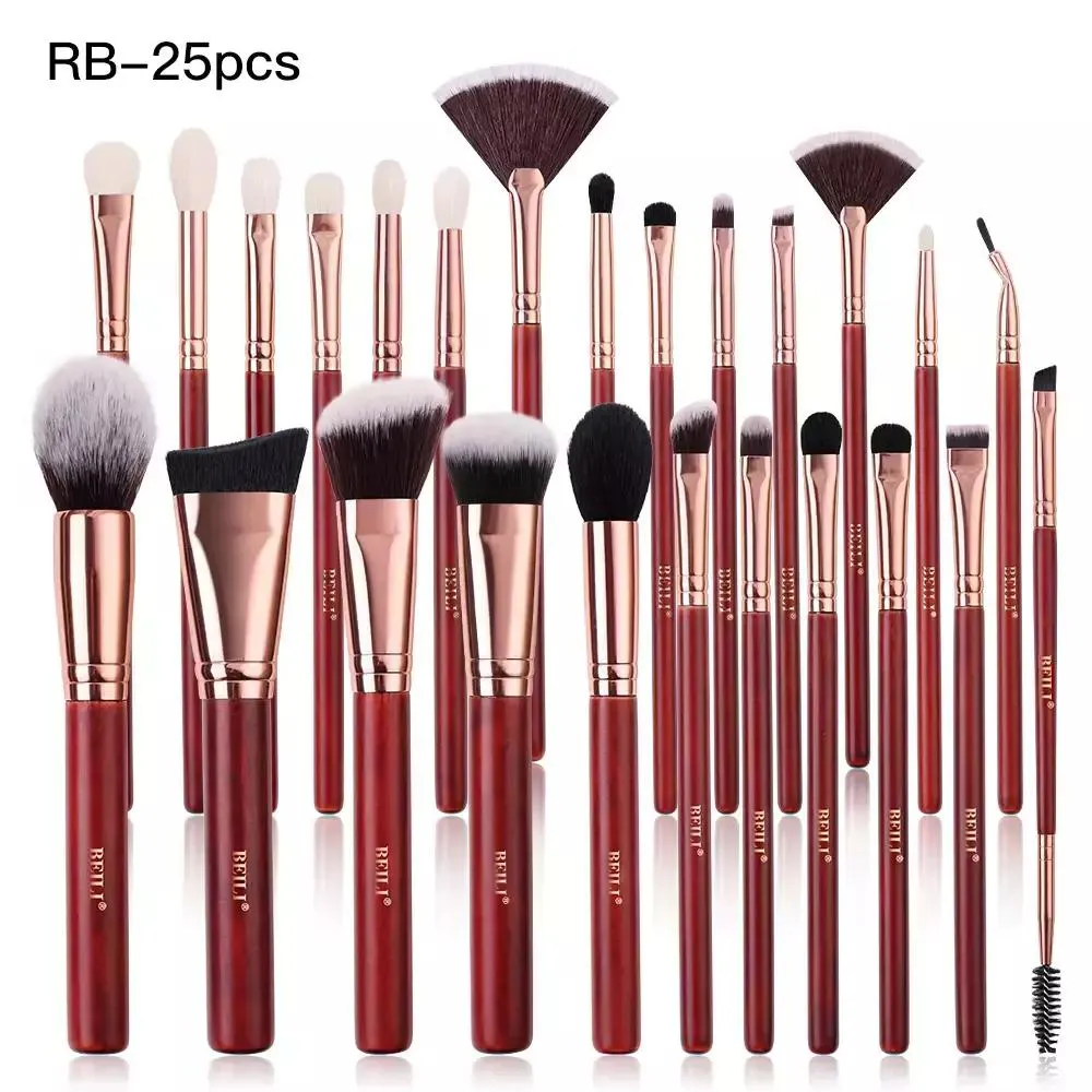 CONJUNTO DE ESCOVAS DE MAQUIAGEM BEILI-PROFESSIONAL Rb25 Peças