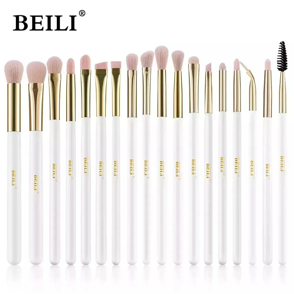 CONJUNTO DE PINCéIS MAQUIAGEM PRETO BEILI, 10-19 PCS NATURAL Wge18