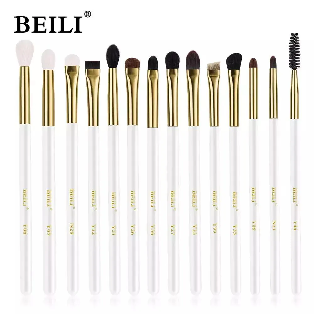 CONJUNTO DE PINCéIS MAQUIAGEM PRETO BEILI, 10-19 PCS NATURAL Wbe14
