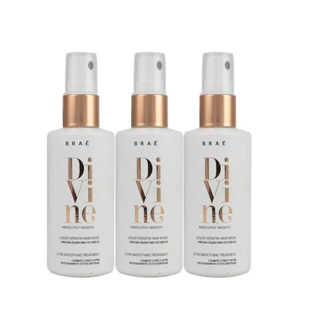 BRAé DIVINE KIT 3 MáSCARA CAPILAR 60ML