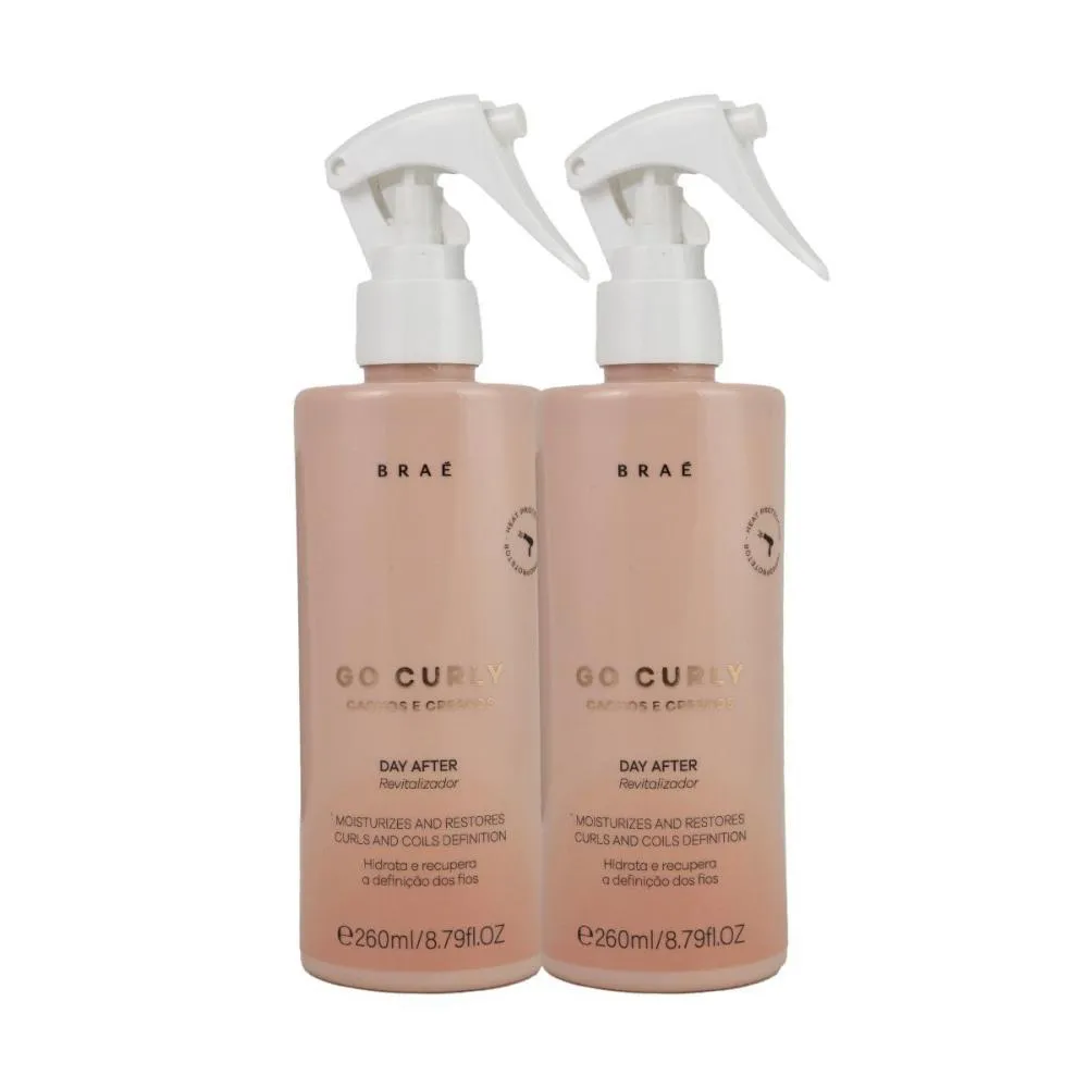 BRAé GO CURLY CACHOS E CRESPOS DAY AFTER KIT 2 SPRAY 260ML