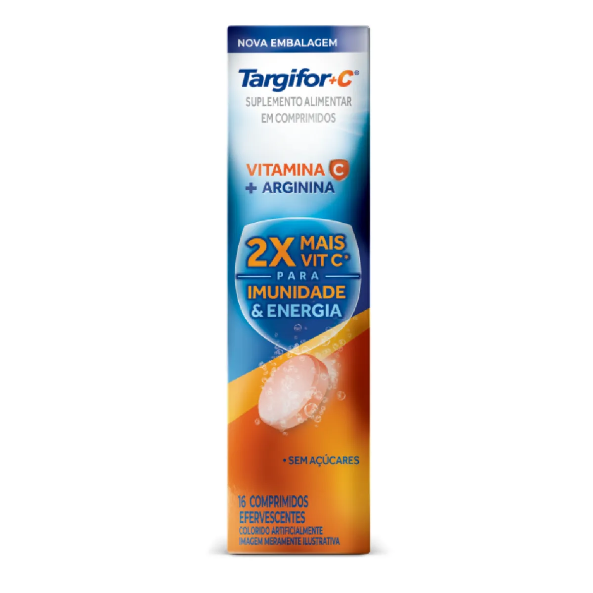 Vitamina C + Arginina Efervescente Targifor C 16 comprimidos