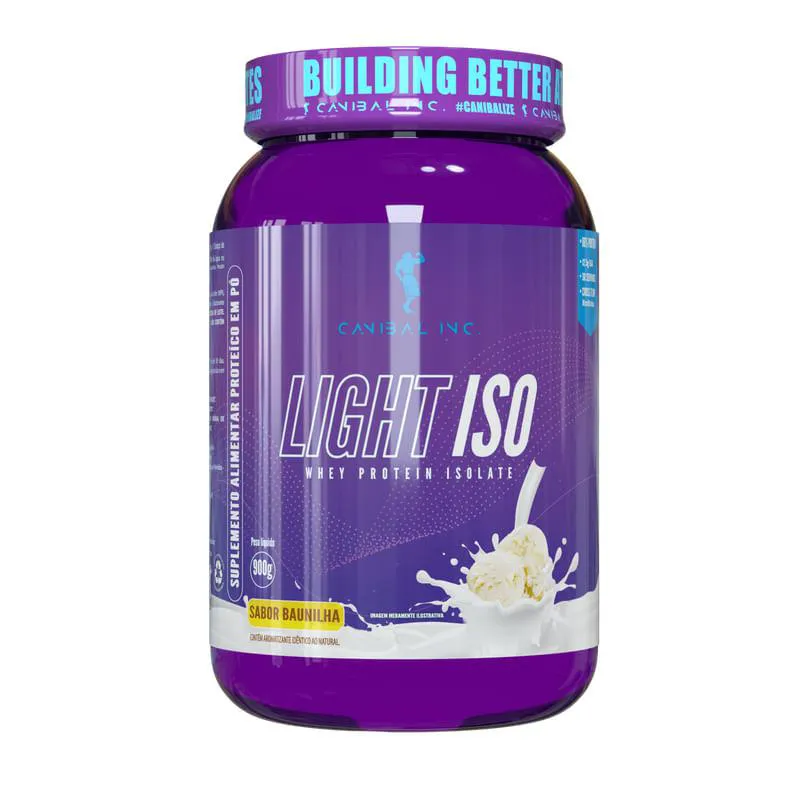 LIGHT ISO BAUNILHA CANIBAL INC 900G