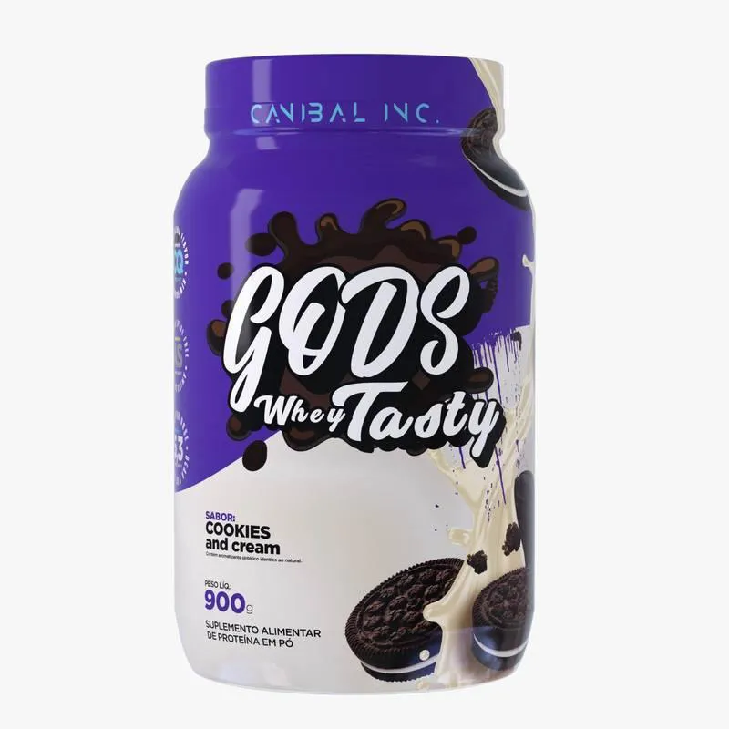 GODS WHEY TASTY COOKIES AND CREAM CANIBAL INC 900G