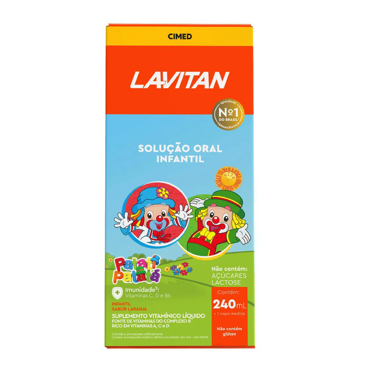 Polivitamínico Infantil Lavitan Kids Solução Oral Laranja 240ml