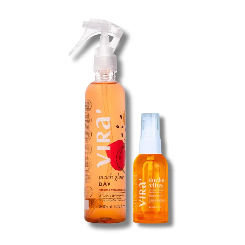 KIT GLOW VIBES DUO - PEACH DAY 200ML + MELON VIBES 60ML VIRÁ COSMÉTICOS