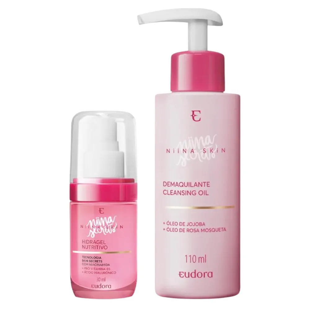 KIT SKINCARE NIINA SECRETS SKIN HIDRAGEL NUTRITIVO + CLEANSING OIL
