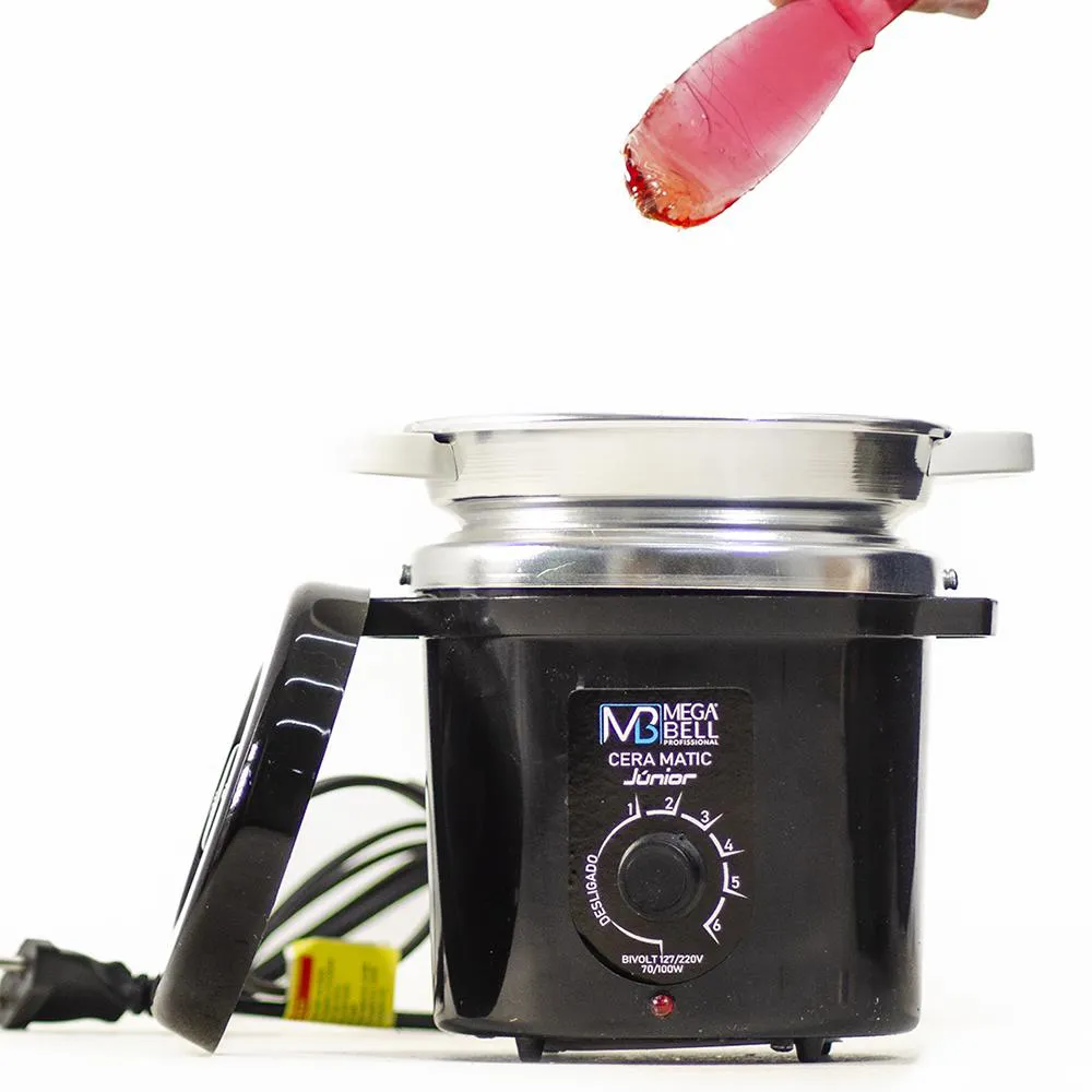 AQUECEDOR CERA MATIC JUNIOR MEGABELL C/ REFIL 400G PRETO