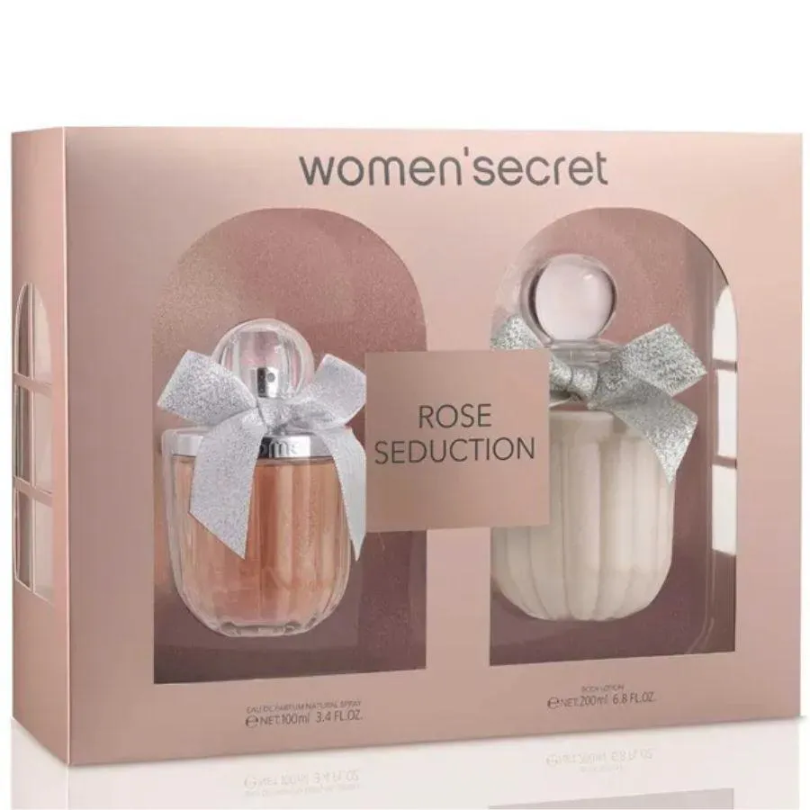 KIT WOMEN'SECRET ROSE SEDUCTION ( PERFUME EAU DE PARFUM 100ML + BODY LOTION 200ML )