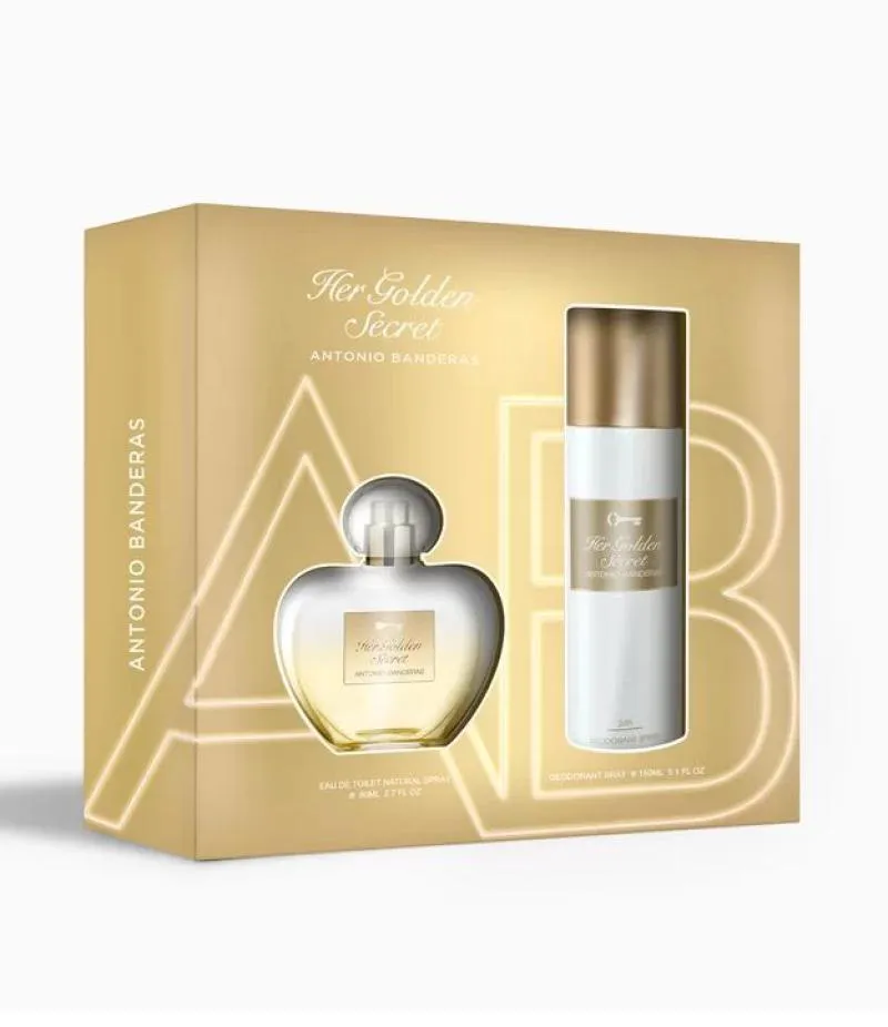 KIT HER GOLDEN SECRET ANTONIO BANDERAS 80ML + DEOSORANT SPRAY 150ML