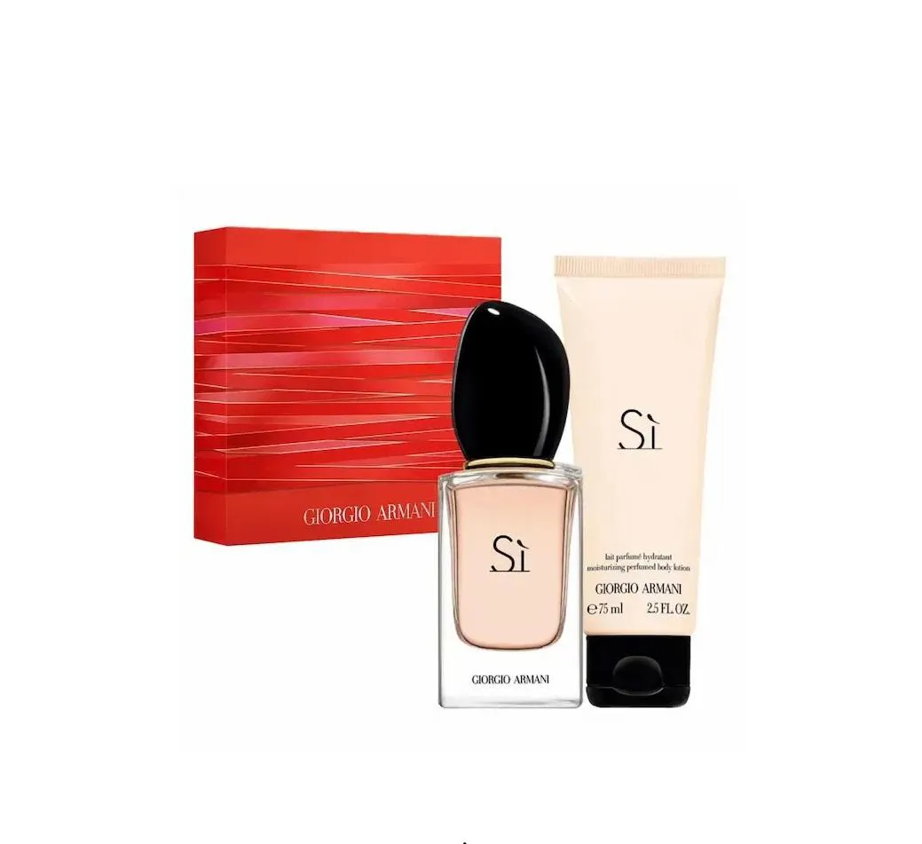 KIT GIORGIO ARMANI SÍ FEMININO EAU DE PARFUM 50ML + LOÇÃO HIDRATANTE CORPORAL SÍ 75ML