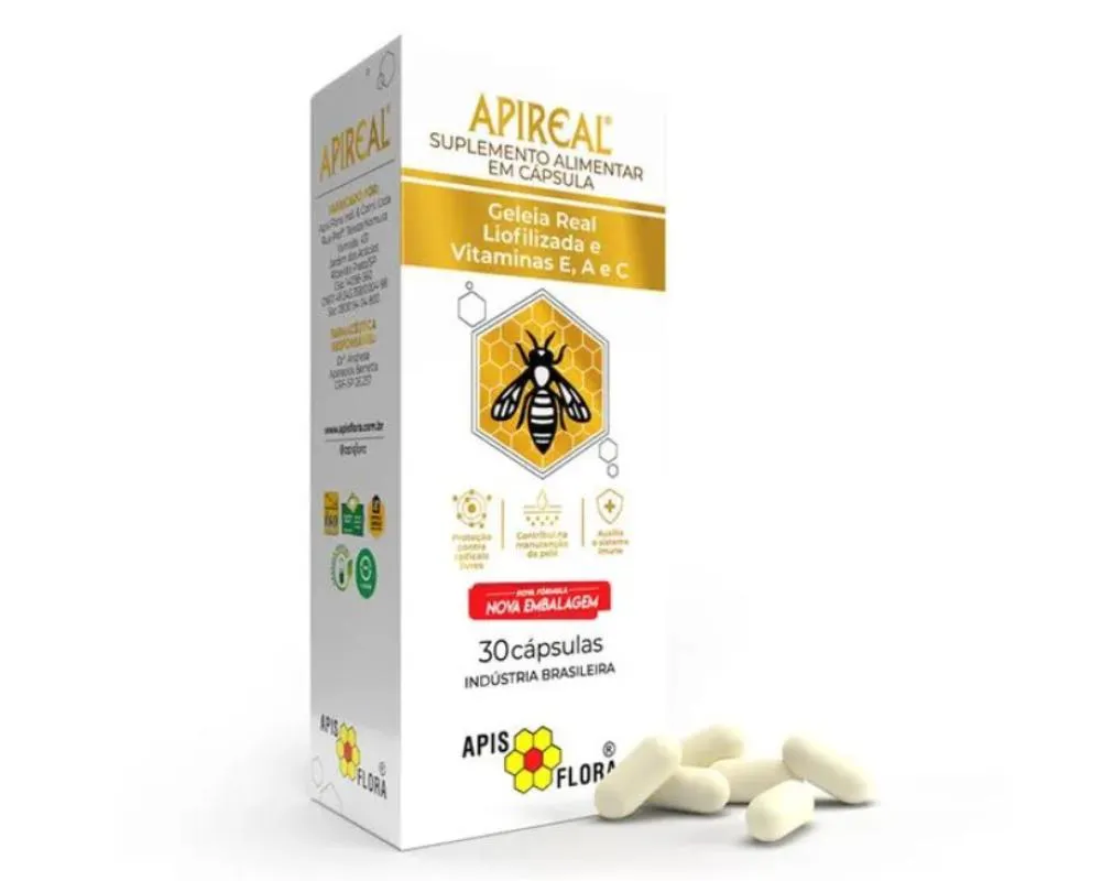SUPLEMENTO ALIMENTAR APIREAL APIS FLORA 30 CáPSULAS