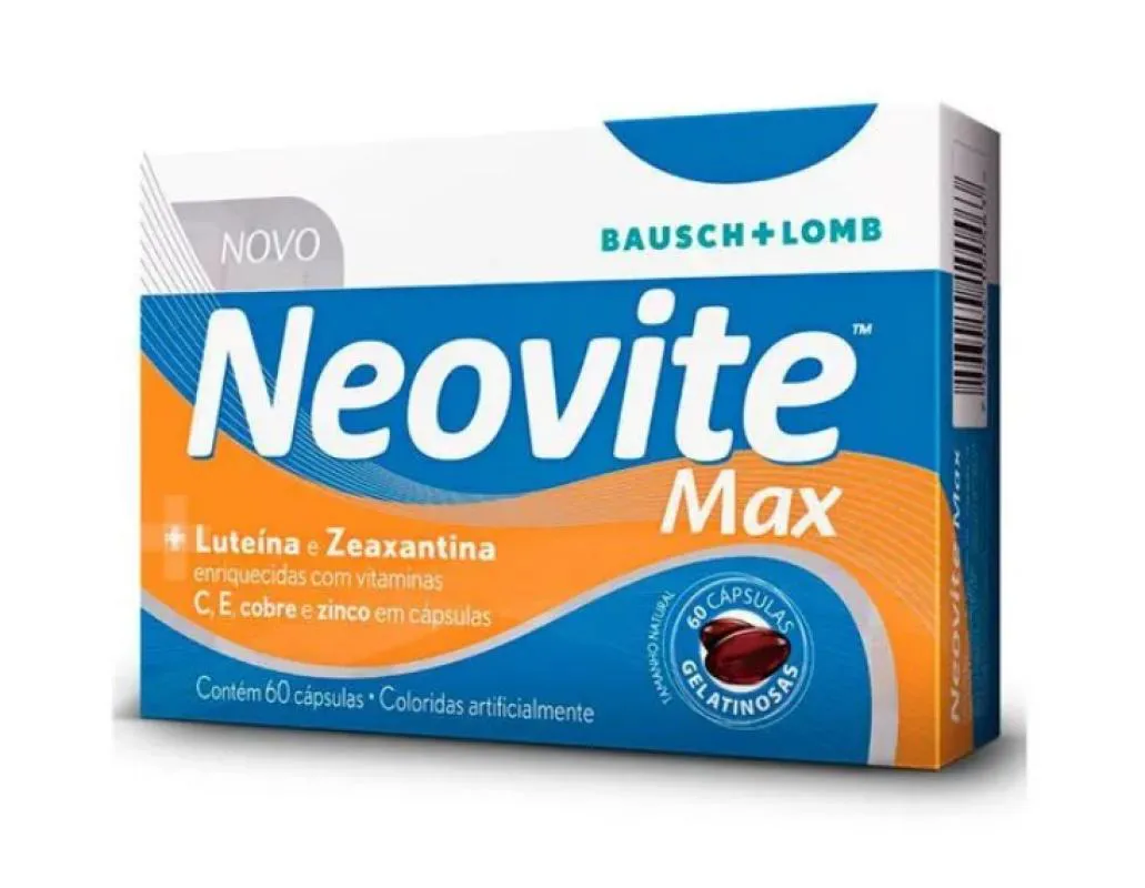 SUPLEMENTO ALIMENTAR NEOVITE MAX 60 CAPS GELATINOSAS