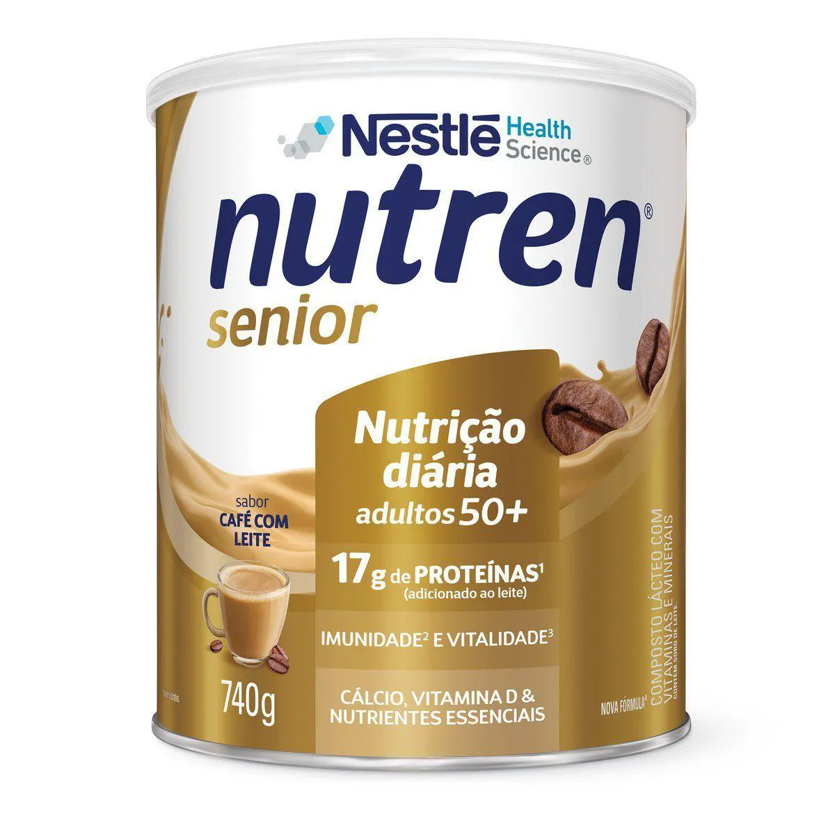 NUTREN SENIOR CAFE C/LEITE 740G
